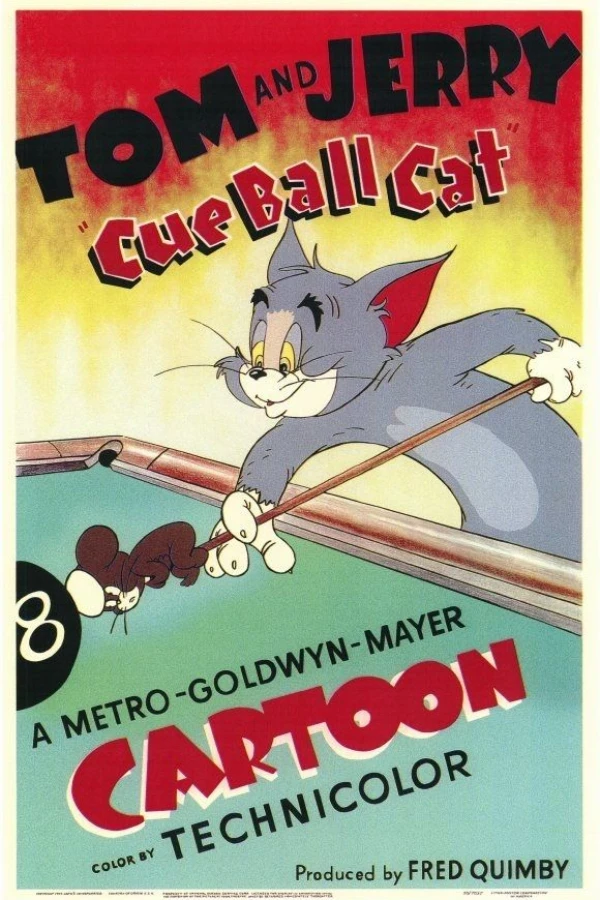 Cue Ball Cat Poster