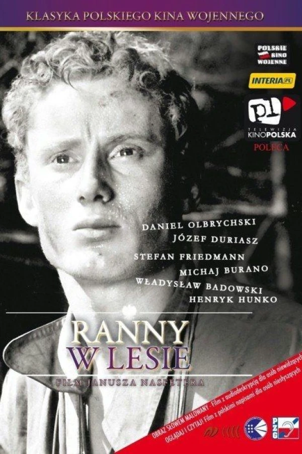 Ranny w lesie Poster