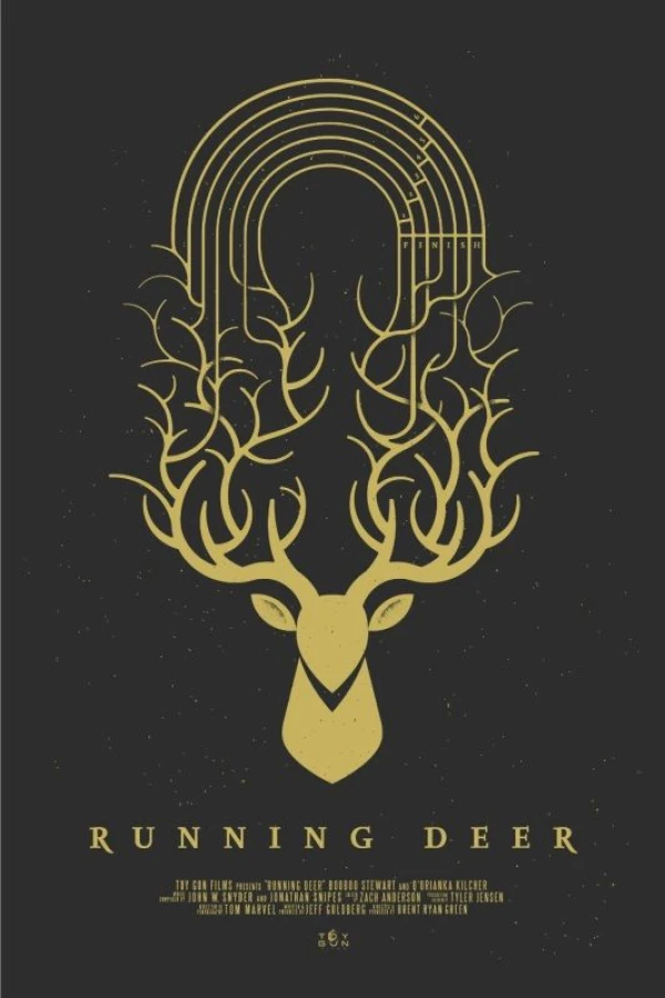 Running Deer Poster