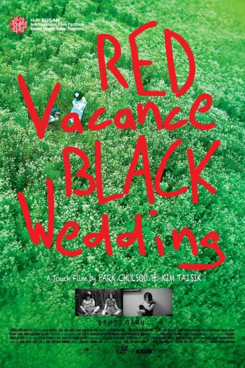 Red Vacance Black Wedding Poster